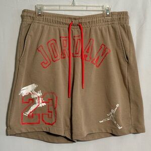Air Jordan Flight Club Men's Tan Athletic Shorts Size XL